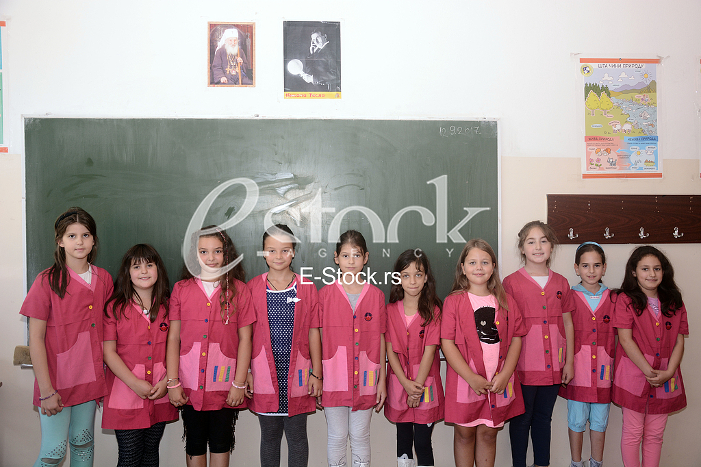 Uniforms for children in elementary school ''Aleksa Santic''.