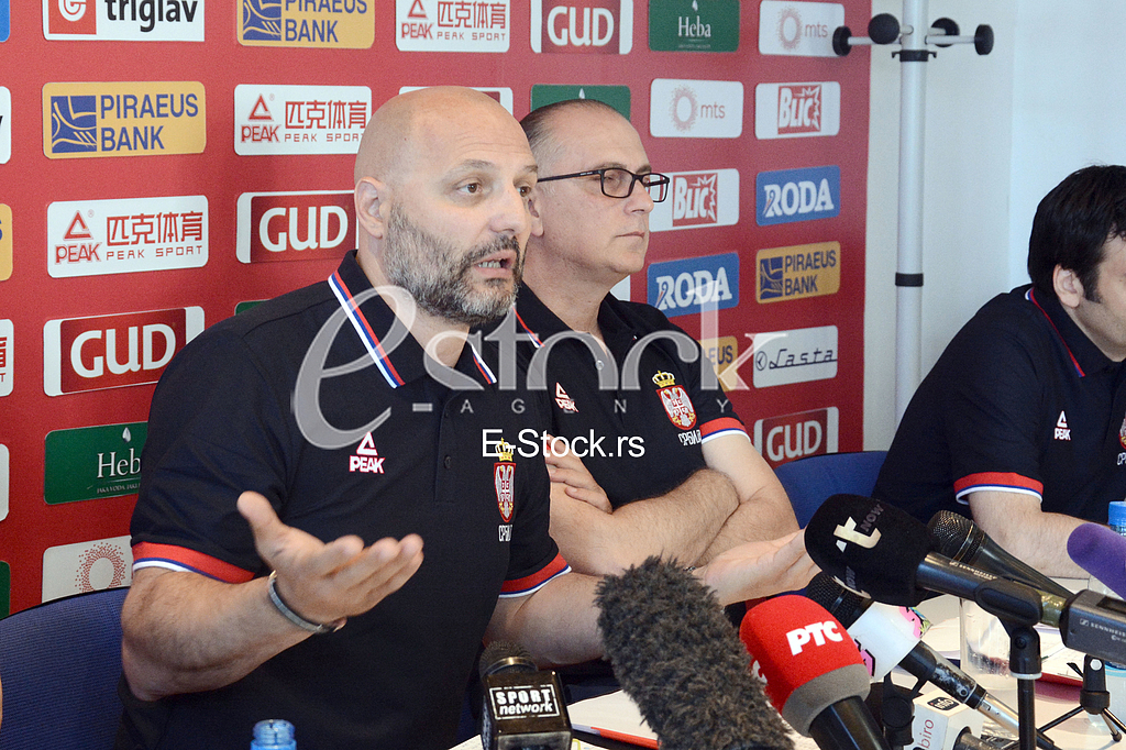 Aleksandar Djordjevic selector and coach of basketball team of Serbia at a press conference at the Basketball Federation of Serbia, Belgrade