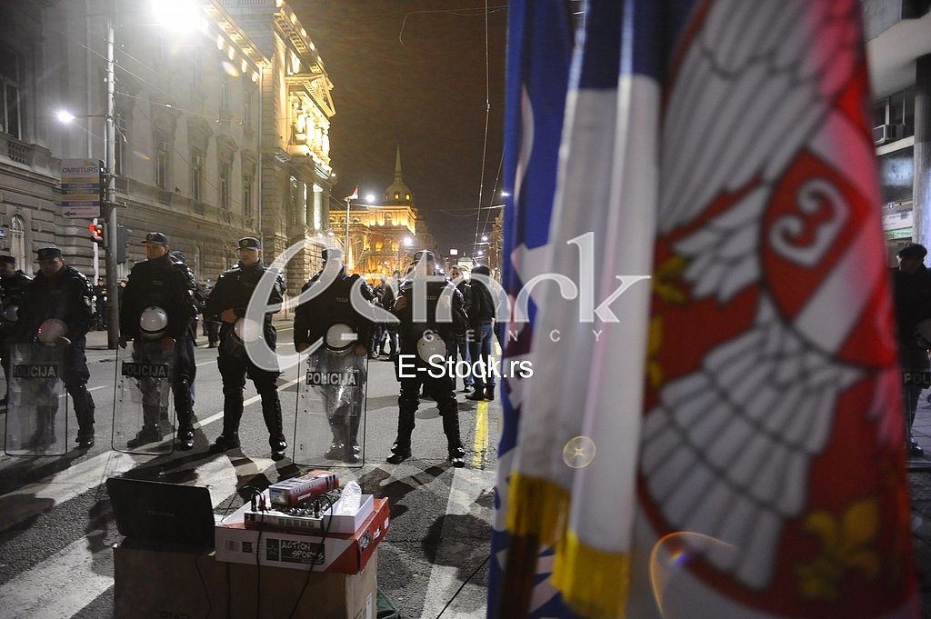 Policeman in downtown
