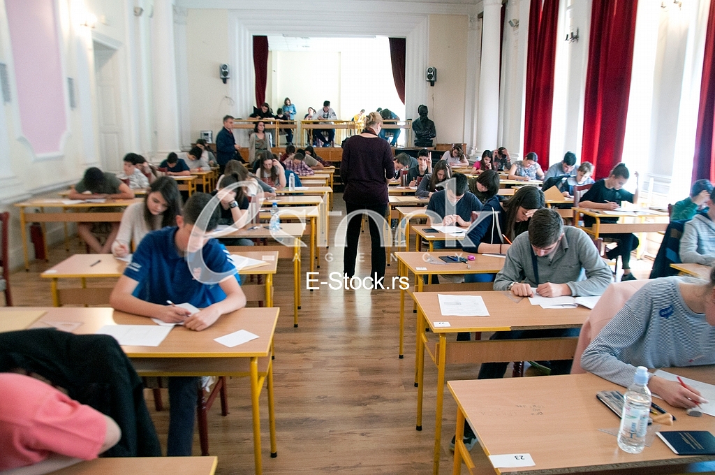 Taking the test exam