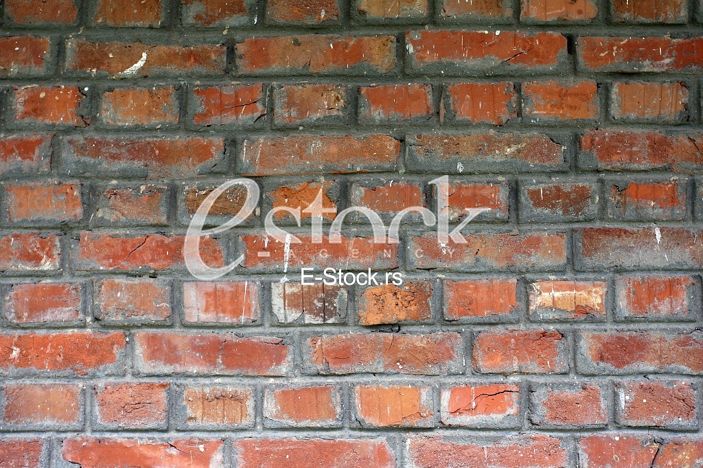 Old red bricks wall background