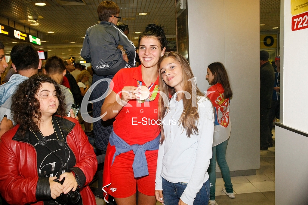 Serbia,Belgrade 23.08.2016. Serbian olimpic team on airport Nikola Tesla 