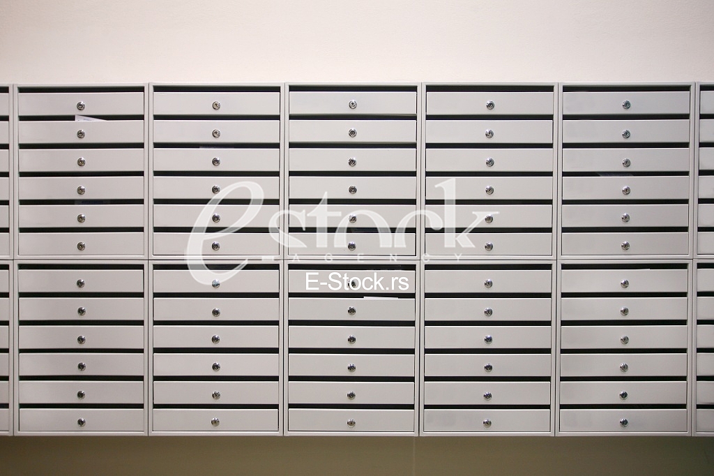 Mailbox in the hallway of building