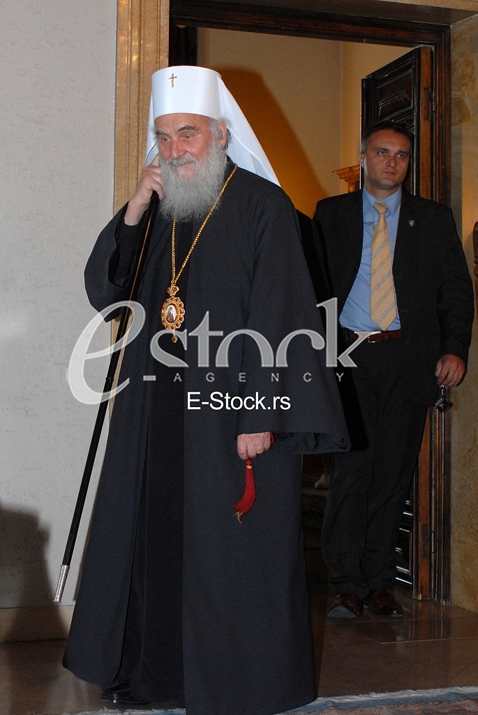 Serbian patriarch Irinej.