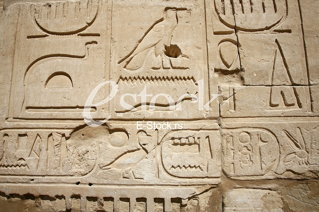 Ancient ruins of Karnak temple in Egypt in the summer