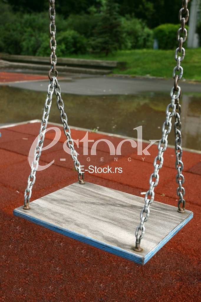 playground children's child chain swings on summer kids playground