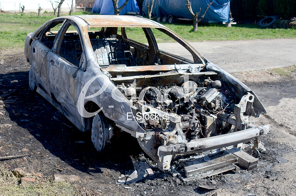The burning car from Vinci