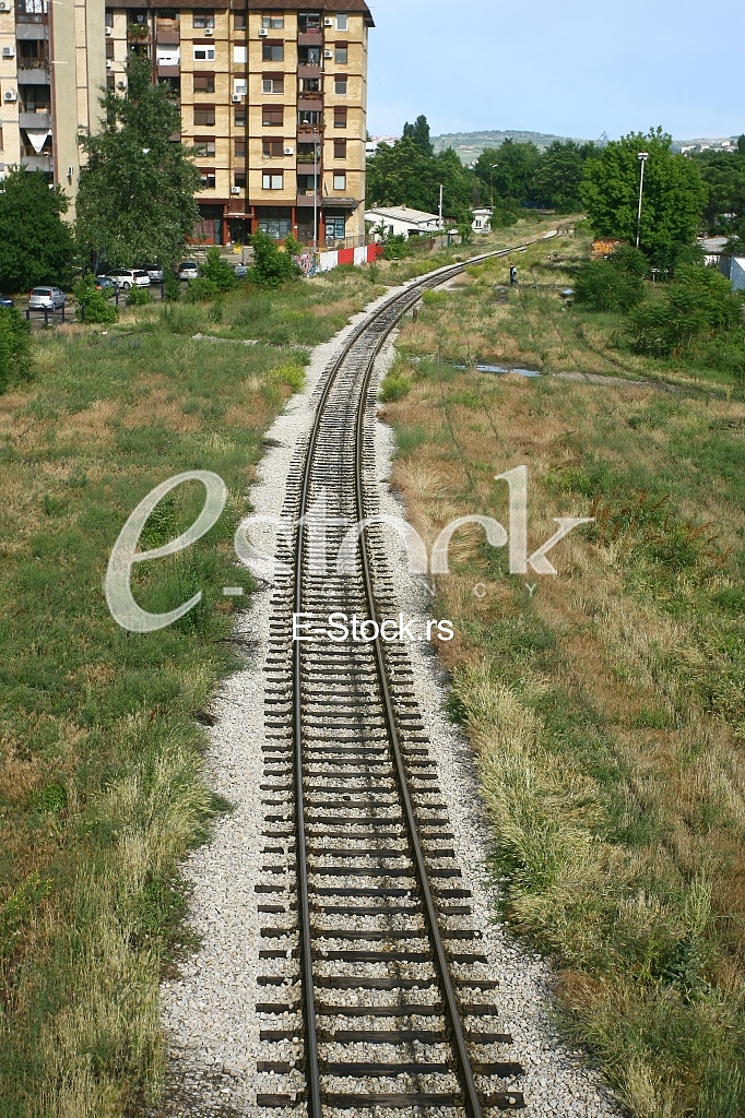 Cargo train platform railway tracks in a rural scene