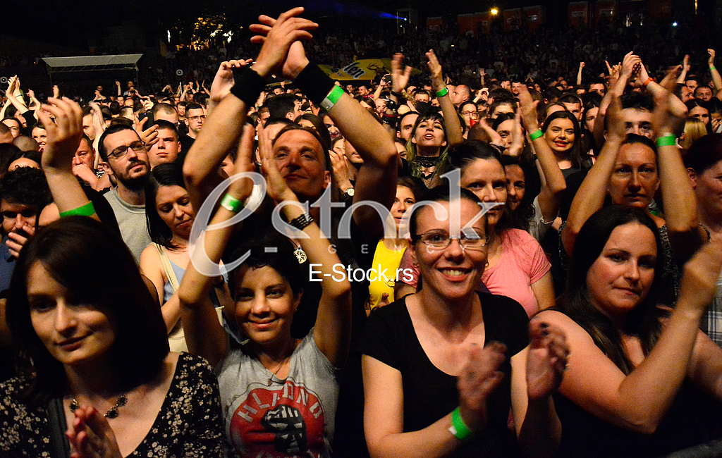 Kalemegdan sport play ground of basketball klub Partizan, music concert of 