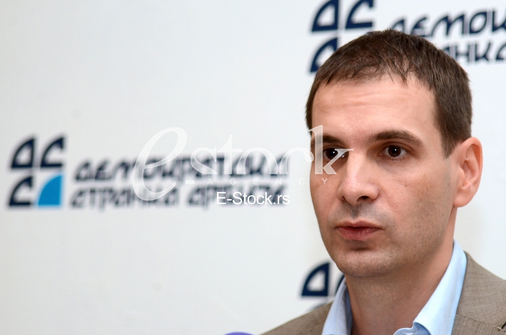Press conference in Democratic Party of Serbia