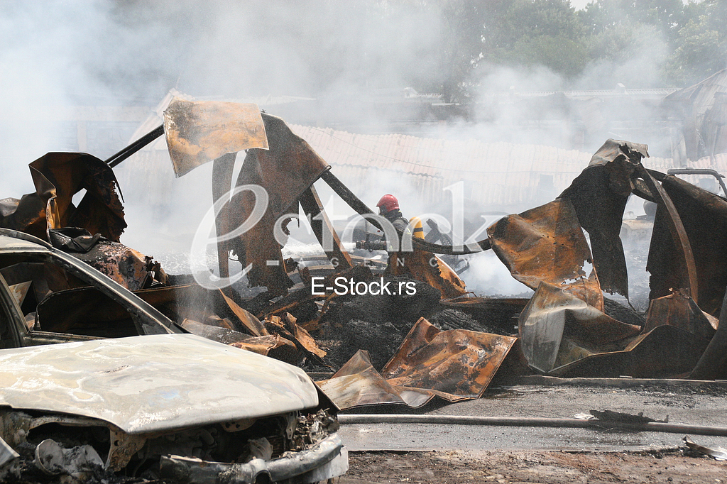 Burning a fire in the Zemun