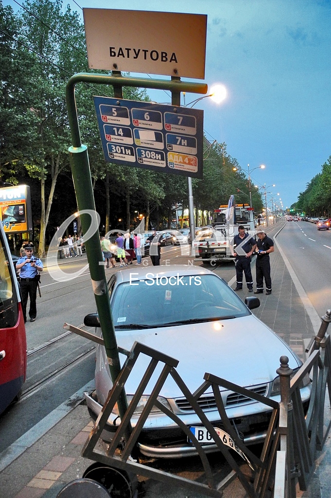 Car crash in Belgrade