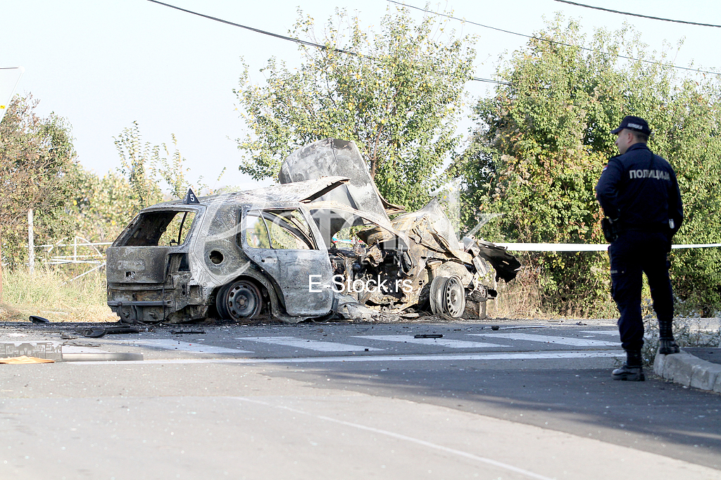 An explosion of a car in Vozdovac