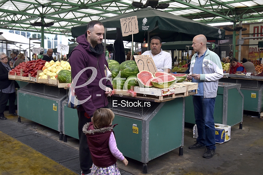 Watermelon on the market.