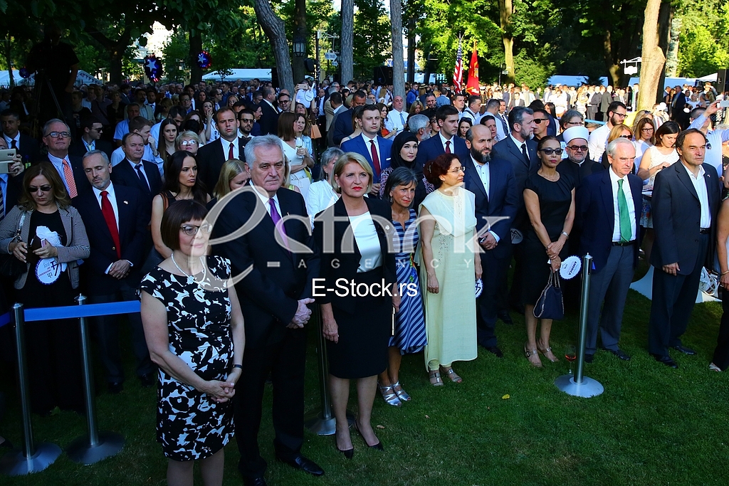 The traditional reception at the residence of the US ambassador