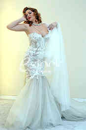 Salon wedding dress  White Fashion