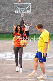 Basketball basket for happiness