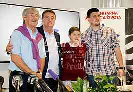 Press Conference on the charity football match to help children with cancer