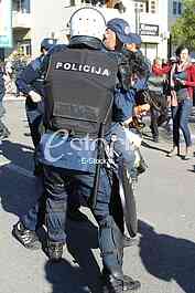 Street protest in Podgorica