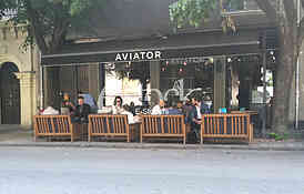 AVIATOR cafe, illegal gardens of Belgrade cafes

