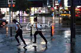 Bad weather,rain and thunders in Belgrade