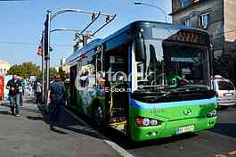 Presentation of city electro buses, major Sinisa Mali and Chinese Ambassador