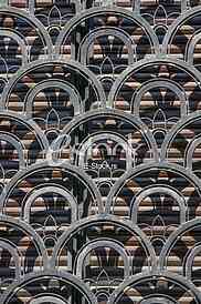 abstract decorative metal protection for windows