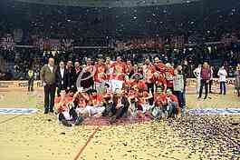 The final basketball game Korac Cup in Nis.