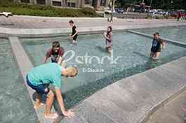 Fountain swimming