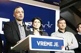Cedomir Jovanovic speaks to the press