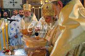 Serbian patriarch Irinej.