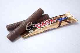 Twix and snickers chocolate candy.
