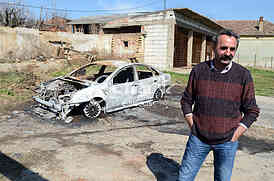 The burning car from Vinci
