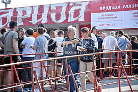 Selling tickets on stadium Marakana for the Champions League