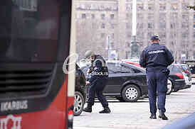 Bomb in front of the assembly.