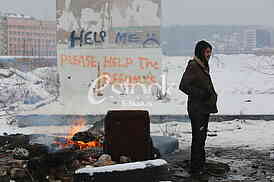 Refugees in Serbia during the winter