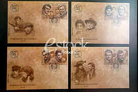 The postmark stamps