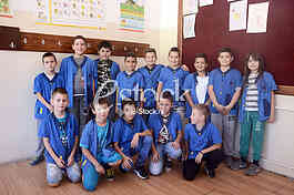 Uniforms for children in elementary school ''Aleksa Santic''.