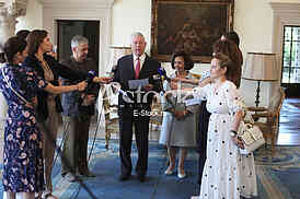 Miodrag Popovic, NJKV prestolonaslednik Aleksandar Karadjordjevic i princeza Katarina Karadjordjevic