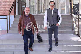  Dragan Kojic Keba came to the hearing at the Third Basic Prosecutor's Office where he was interrogated for having overturned a girl on a pedestrian crossing.
