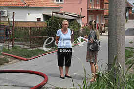 Burning a fire in the Zemun