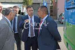 Presentation of city electro buses, major Sinisa Mali and Chinese Ambassador