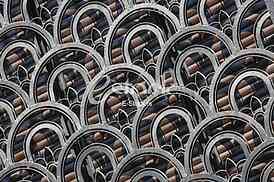 abstract decorative metal protection for windows