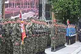Parade of Serbia army