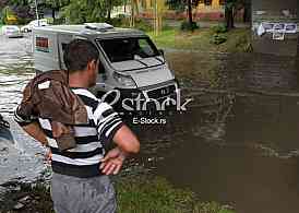 Flooding after rains in Novi Sad