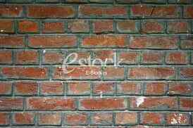 Old red bricks wall background