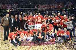 The final basketball game Korac Cup in Nis.