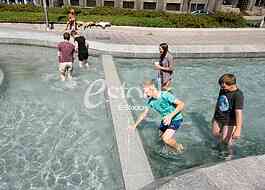 Fountain swimming