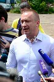 Meeting of the Democratic Party of Serbia in Hercegovacka street