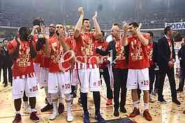 The final basketball game Korac Cup in Nis.